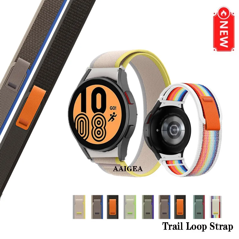 

20 22mm Watch Band Trail Loop Nylon Strap For Samsung Galaxy Watch 5 Pro / Watch 4 40mm 44mm for Huawei Watch GT2 GT3 42mm 46mm