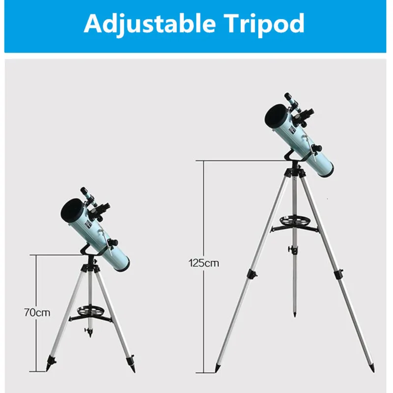 Астрономический телескоп F70076 с большой апертурой увеличением в 350 раз для