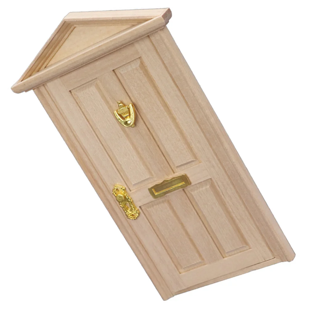 

1 Set of Mini House Door Adornment Creative Mini Furniture DIY Spire Door Model