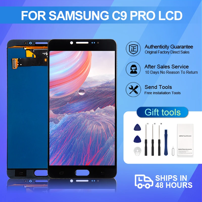 ЖК-дисплей с сенсорным экраном и дигитайзером в сборе, OLED C9 Pro дисплей для Samsung Galaxy C9000, C900F, C9008, C900Y, с инструментами, 1 шт.