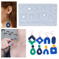 diy crystal silicone mold pendant earrings handmade jewelry pendant earring irregular jewelry molds for resin casting craft