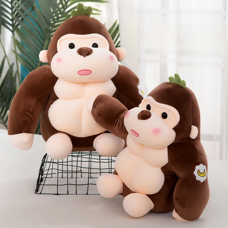 

60cm Cute Soft King Kong Plush Toys Office Nap Pillow Home Comfort Cushion Child Decor Christmas Gift Cotton Doll