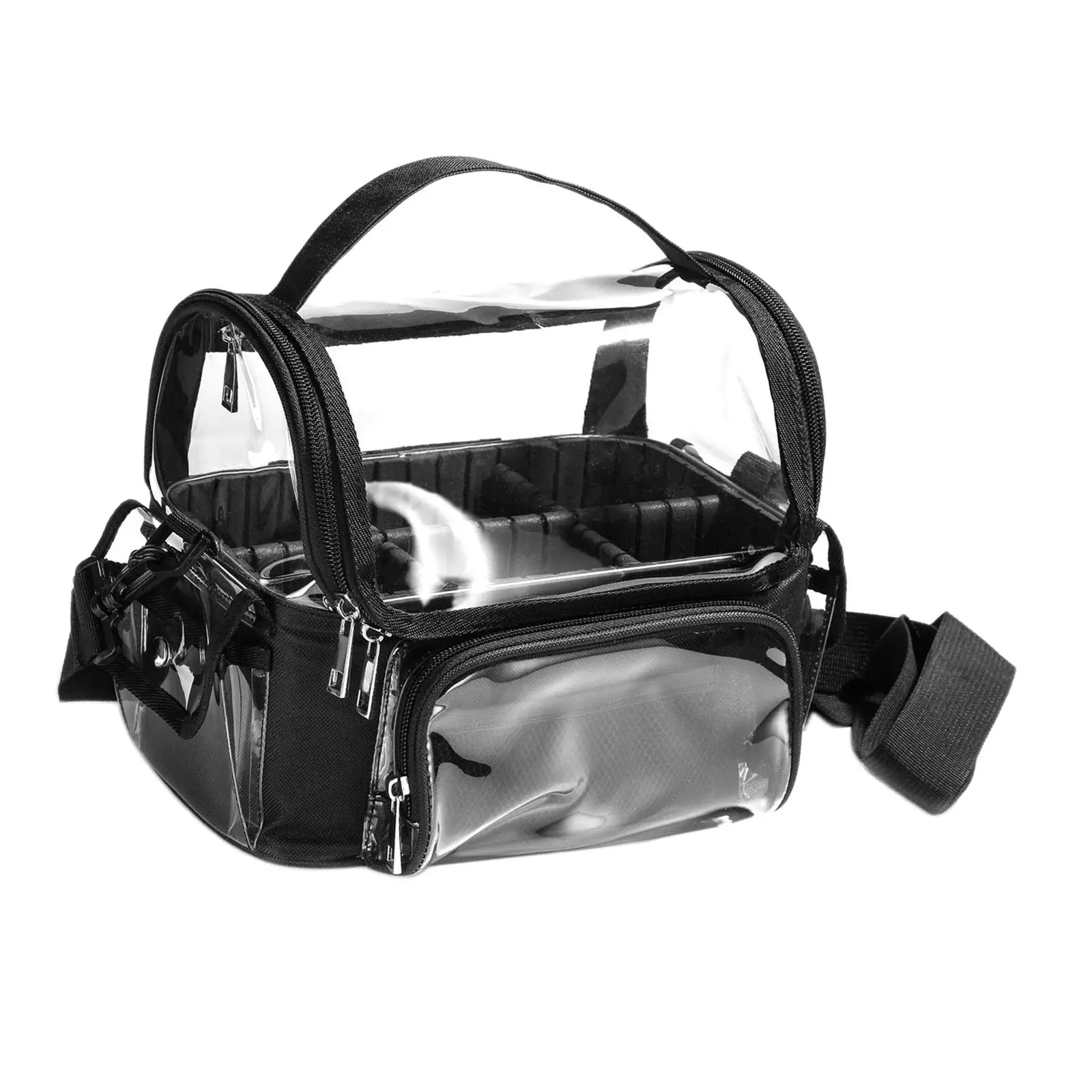 

Makeup Cosmetic Bag Waterproof Double Zipper Travel Toiletry Case for Makeup Artist Lipstick