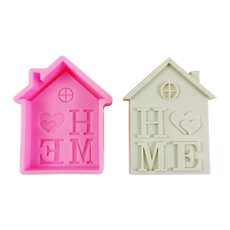 

Christmas Fondant Molds House Shape Cake Decor Silicone Mold Home Letter Chocolate Mould Scented Candle Resin Mold Drop Shipping