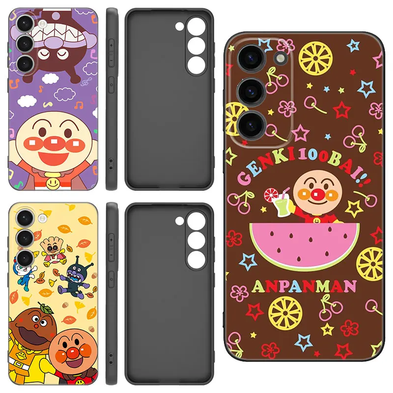 Модный черный силиконовый чехол Anpanman для телефона Samsung Galaxy S20 S21 S23 S24 FE S22 Ultra S8 S9 S10