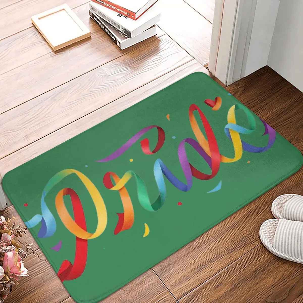 

Придверный коврик Pride Allyship для ЛГБТ, Радужный, нескользящий, для ванной, спальни, коврик для улицы, фланелевый, современный декор