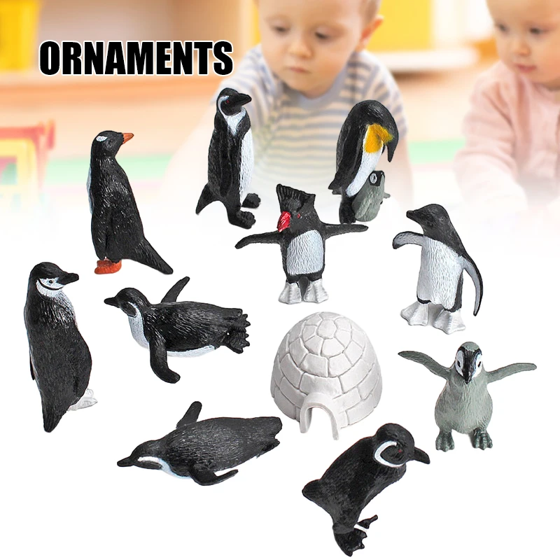 

Набор из 11 мини-предметов, искусственный Пингвин из ПВХ, искусственная кукла, микро-ландшафтное украшение для сказочного сада, бонсай SEC88