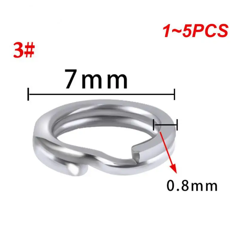 

1~5PCS Stainless Steel Fishing Split Ring Fishing Connector Double Ring Fishing Accessories