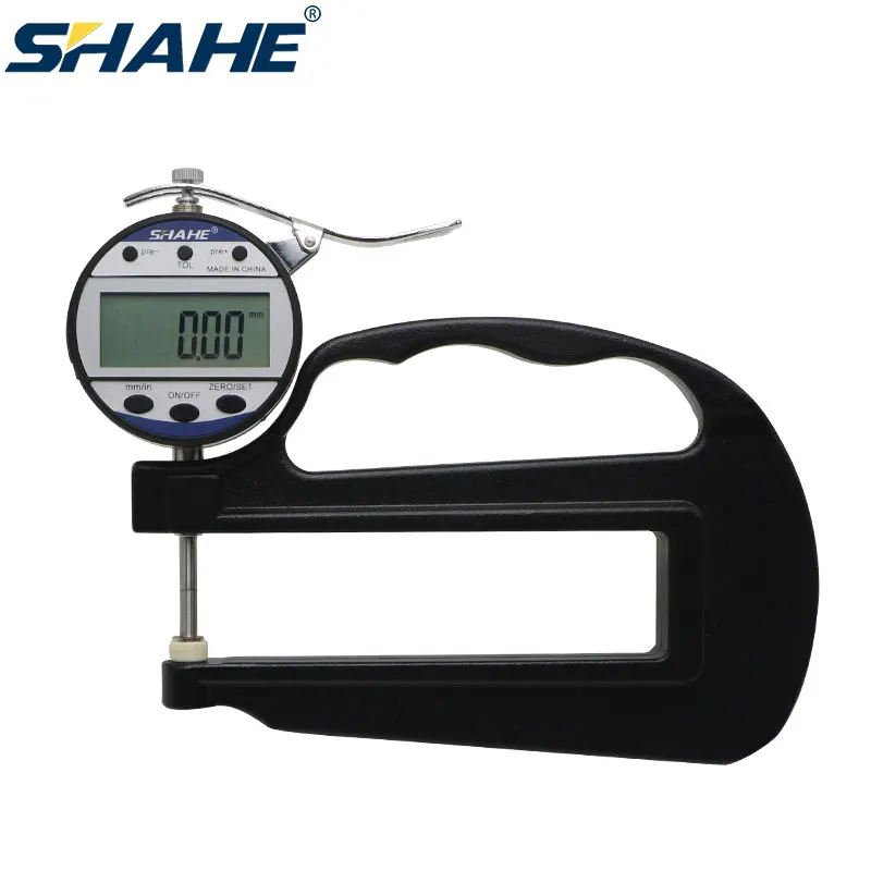 SHAHE 0.01mm 10mm Digital Thickness Gauge Metal Thickness Measurement Leather Film Thickness Measurement Digital Thickness Gauge