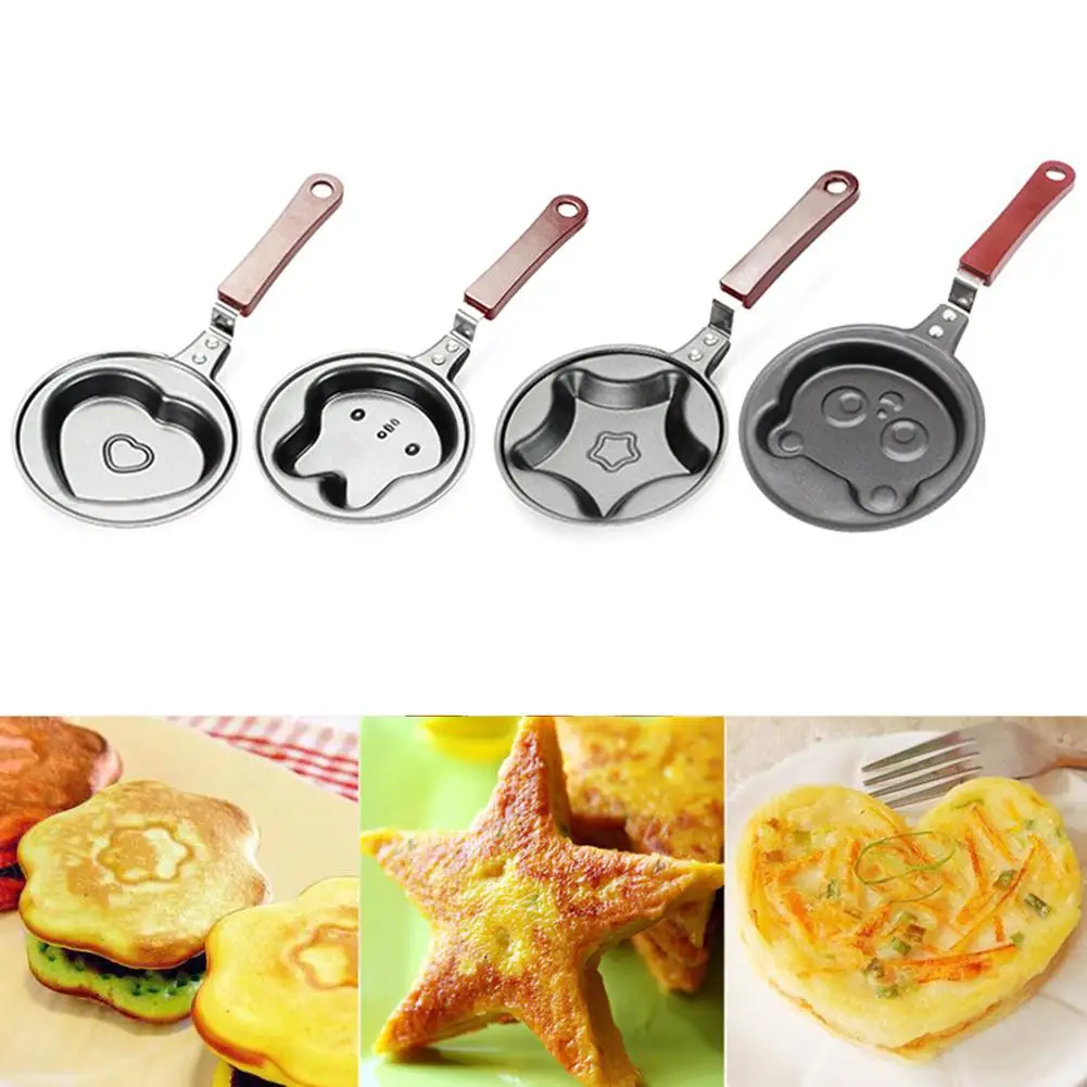 

New 4pcs Breakfast Frying Pans Multipurpose Cartoon Rabbit Heart-shaped Five-pointed Star Non-stick Cooking Appliances