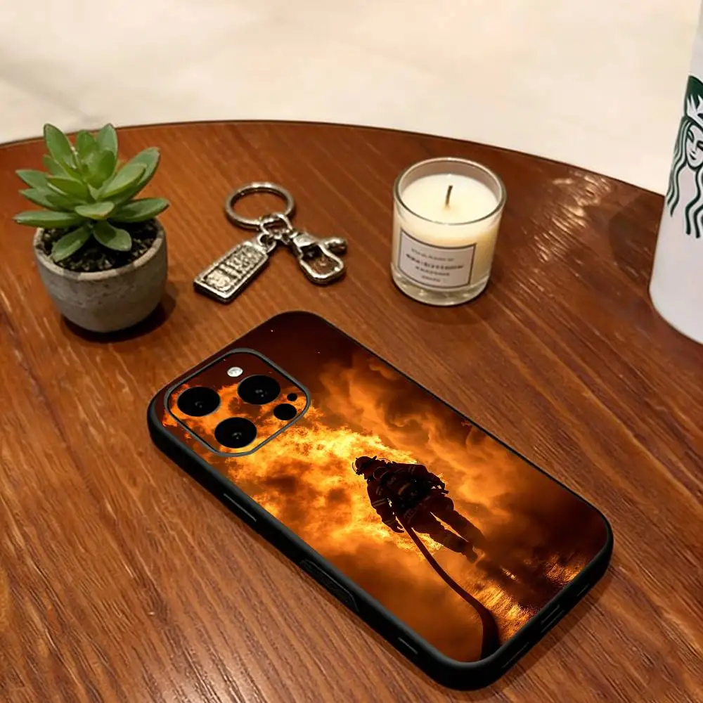 Чехол для телефона Firefighters Put Out F-Fires для iPhone 17, 16, 15, 14, 13, 12, 11 Plus, Pro Max, XS, мягкий силиконовый, черный (art.: 3920db0240946) - 3920db0240946