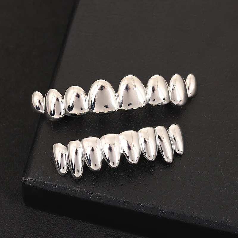 Позолоченные нерегулярные грили для зубов в стиле хип-хоп Grillz набор верхних и