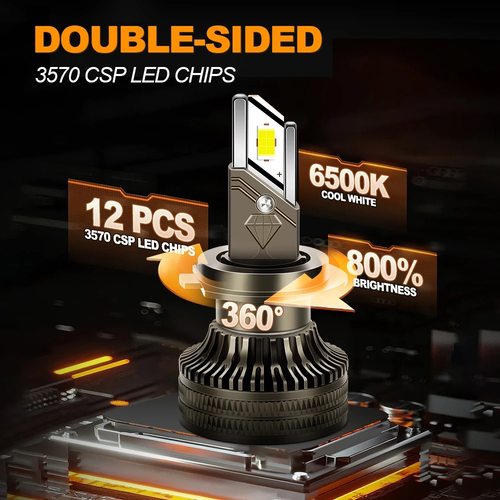 2 шт. автомобильные лампы для передних фар 200 Вт 600% лм