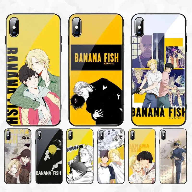 

Anime Cartoon Banana Fish Phone Case For Iphone 11 12 13 14 Pro Max 7 8 Plus X Xr Xs Max Mini Tempered Glass Cove