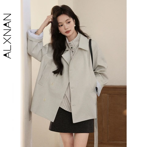 ALXNAN женский тренч больших размеров