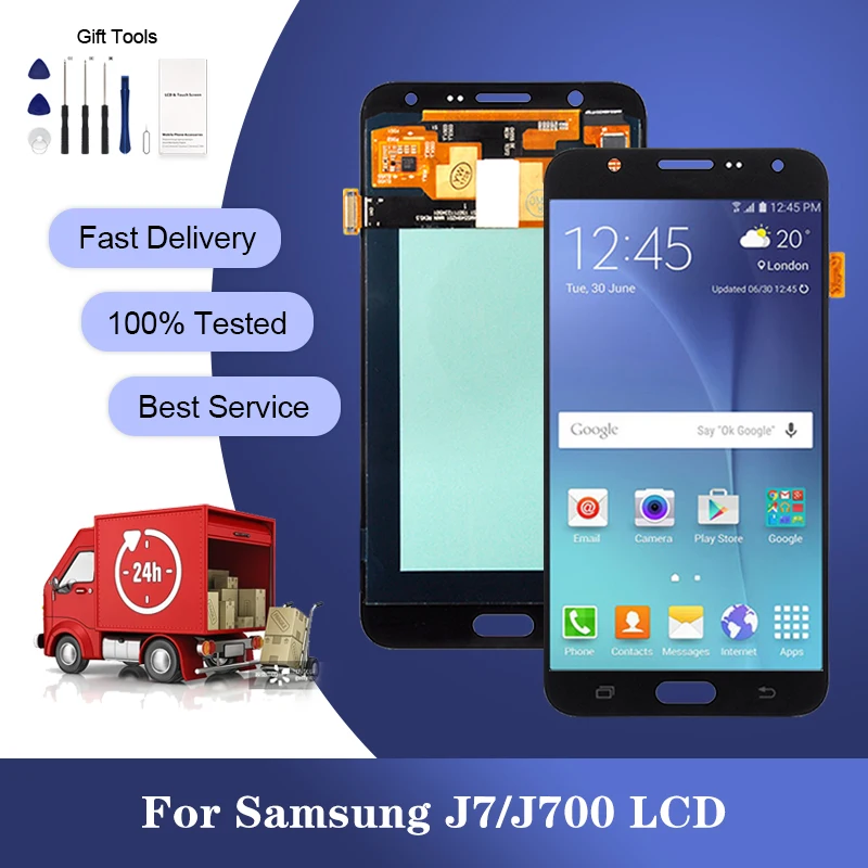 

5.5 Inch J7 2015 Display For Samsung Galaxy J7 Lcd Touch Panel Screen Digitizer J700 J7008 Assembly Free Ship Wholesale