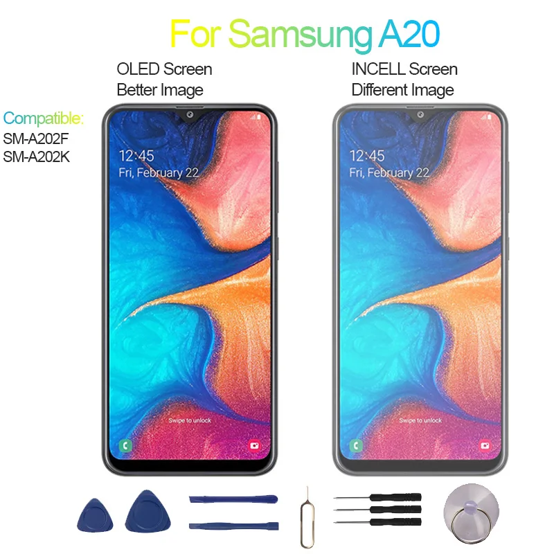 Фото Быстрая доставка: Дисплейный модуль (LCD+тачскрин) для Samsung A20 (SM-A205F/FN/GN/YN/G/W/U/S/DL/U1) – Замена экрана A20 №2