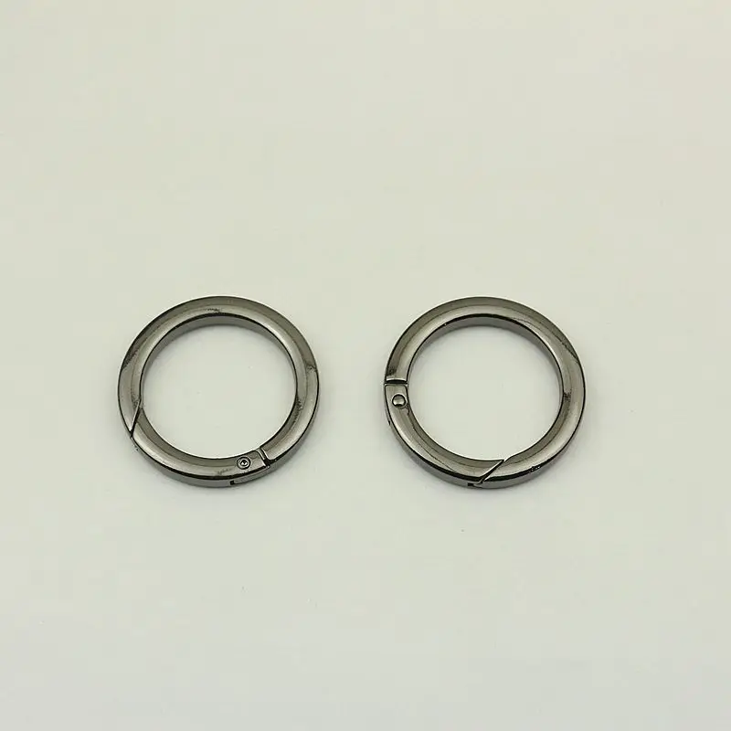 20Pcs 32mm Flat Metal Spring Rings Bag Strap Hook Buckle Handbag O Ring Connector Belt Clasp Dog Collar Buckles DIY Accessory