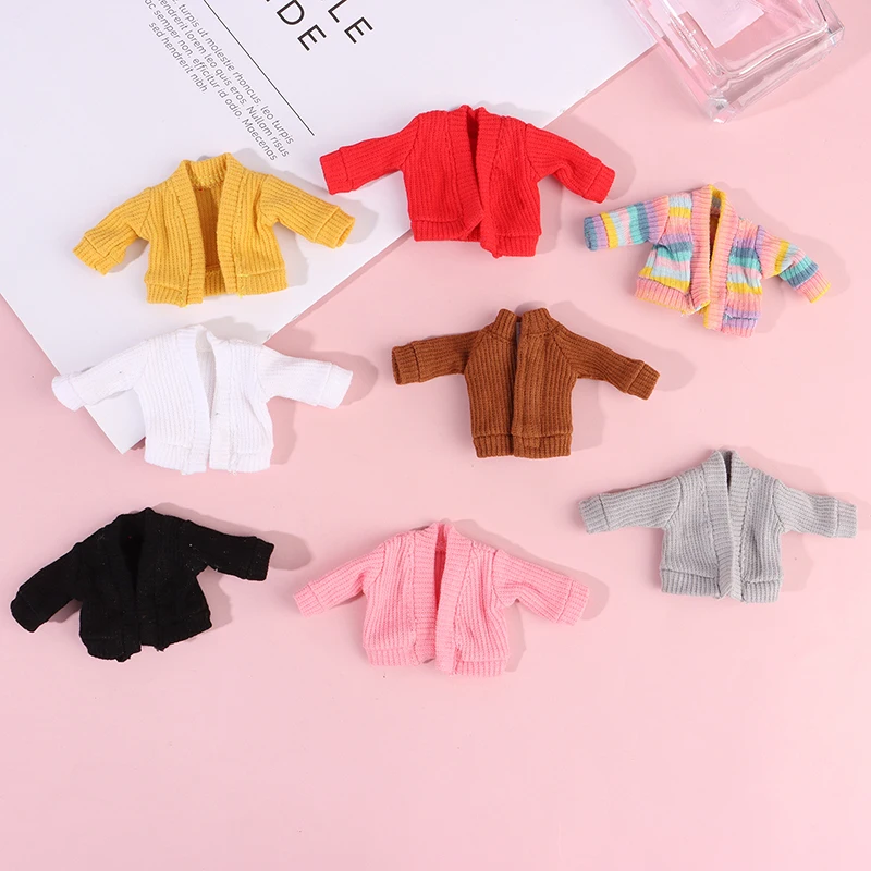 

1/12 Dolls Simulation Sweater Coat Miniature Dolls Dress Up Toys Doll Clothes Accessories Dollhouse Decoration