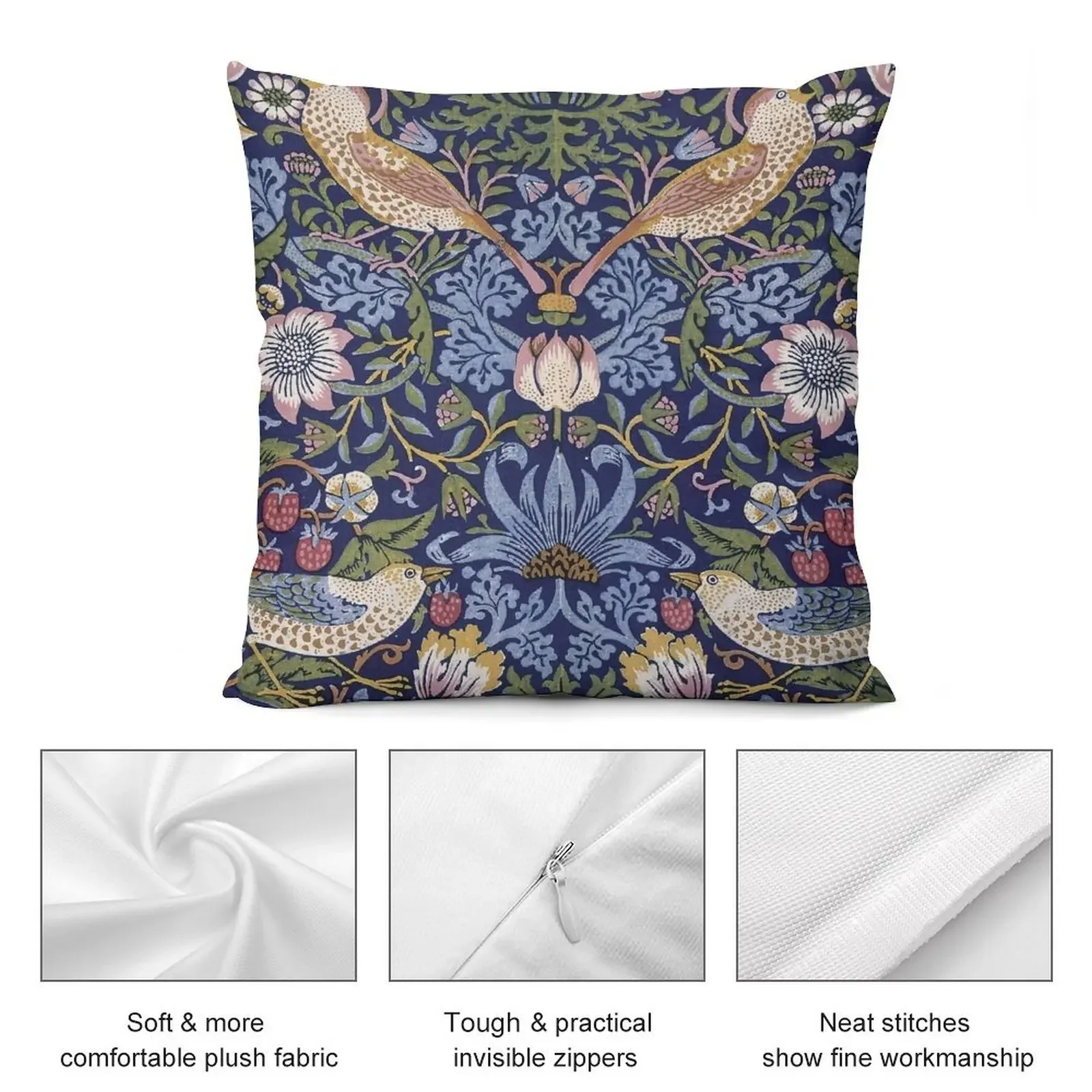 William Morris Strawberry Thief Design 1883 декоративная подушка роскошные наволочки подушки для