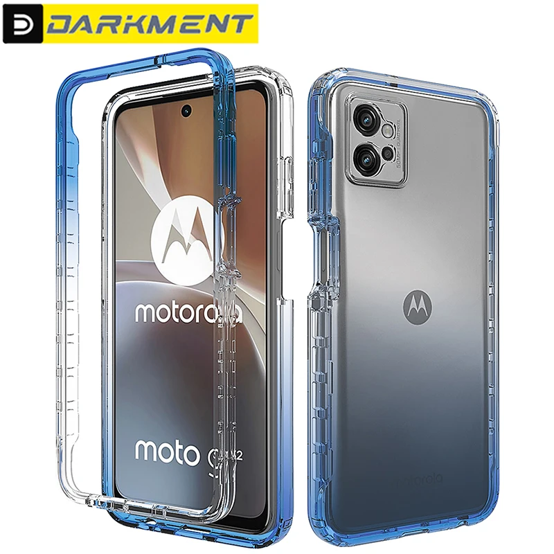 

Shockproof Gradient Color Transparent Protect Case For Motorola Moto G32 Anti Fall Simple Silicone Clear Cover For Moto G32 G 32