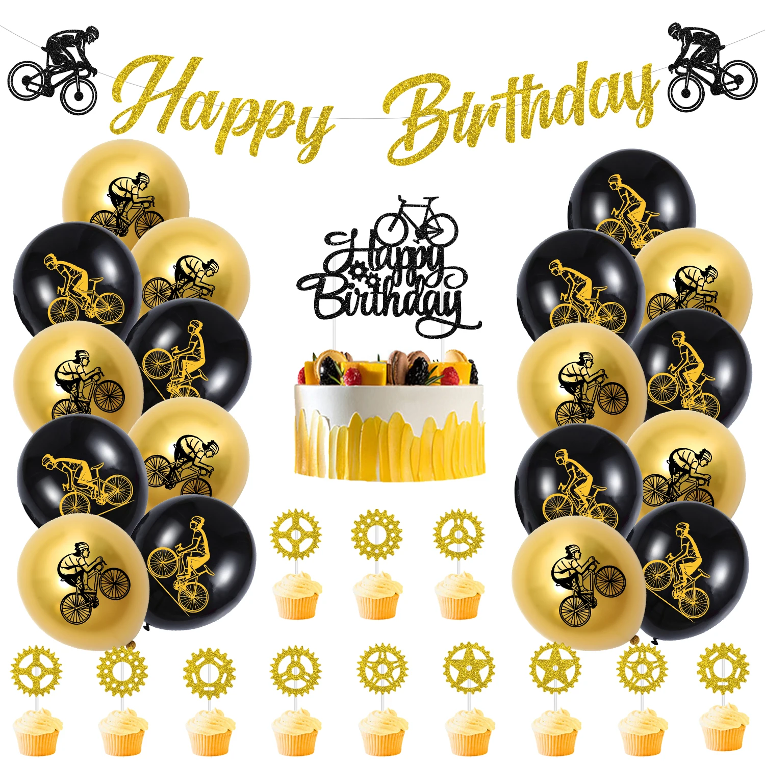 Sursurprise велосипедные аксессуары для украшения велосипеда золотые черные