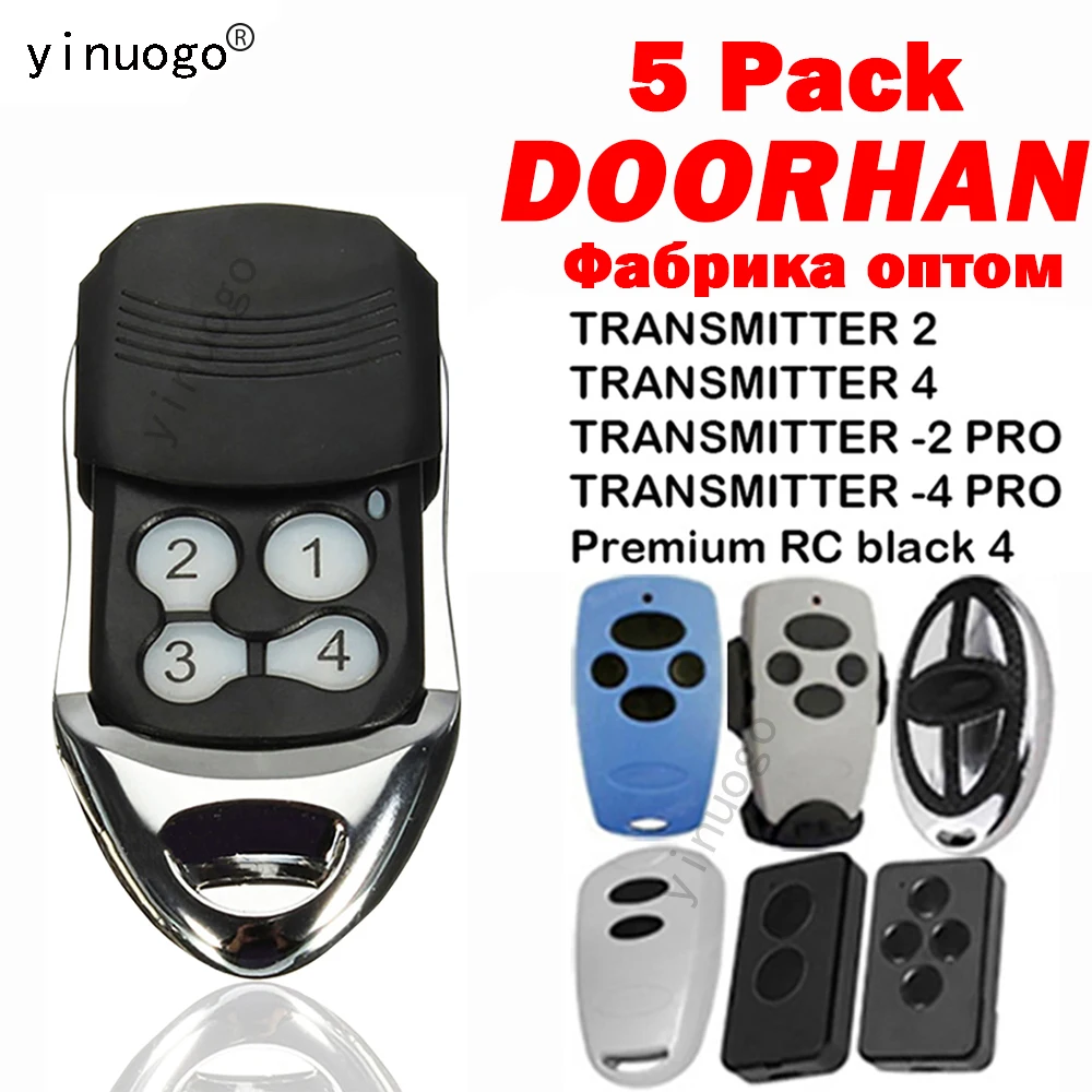 

5 Pack DOORHAN TRANSMITTER-2 4 PRO гаражные ворота с дистанционным управлением Дубликатор барьерный брелок для DOORHAN пульт дистанционного управления 433,92 М...