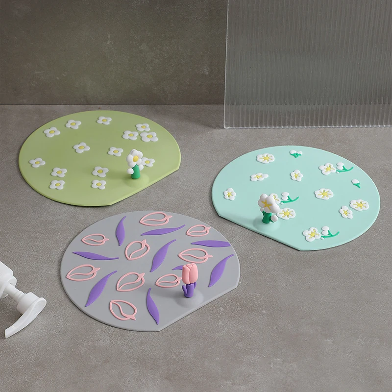 

Floor Sink Filter Cute Bean Sprouts Shape Sewer Deodorant Cover Shower Drain Anti-Smell Cover Insect-Proof Bathtub Plug