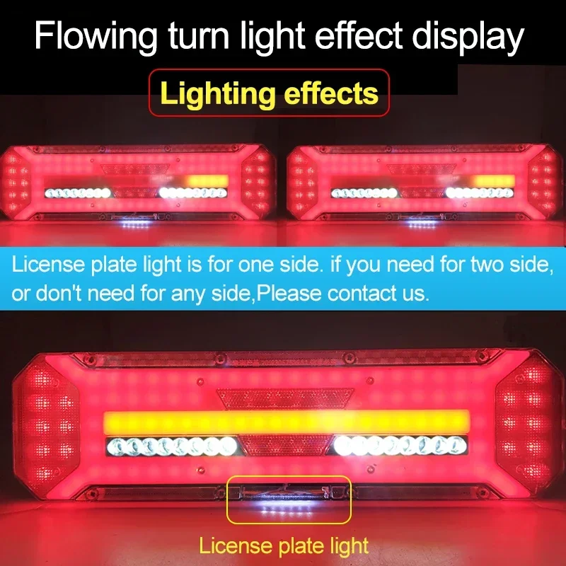 2X 24 В светодиодный задний фонарь для грузовика сигнальные огни прицепа