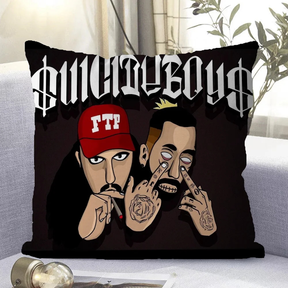 Suicideboys G59 Декоративный Чехол Для Подушки 45x45 См Квадратный Полиэстер/хлопок
