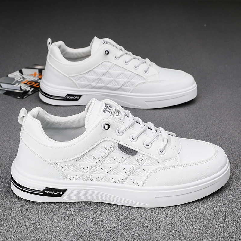 Кроссовки мужские на шнуровке Вулканизированная подошва дышащие Нескользящие