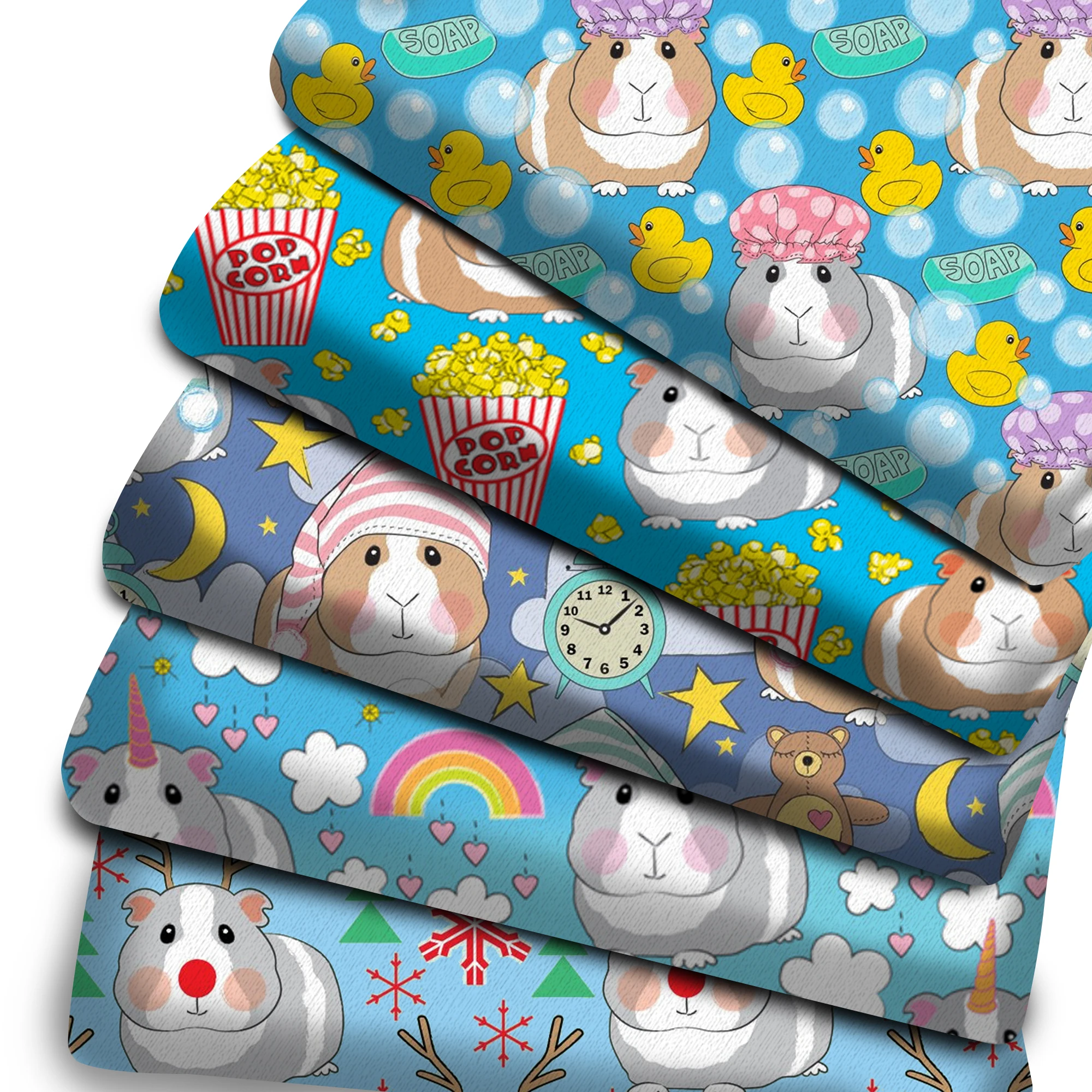 

50*145cm Christmas Patchwork Guinea Pig Polyester Cotton Fabric for Tissue Kids Sewing Quilting Fabrics Needlework DIY,c20670