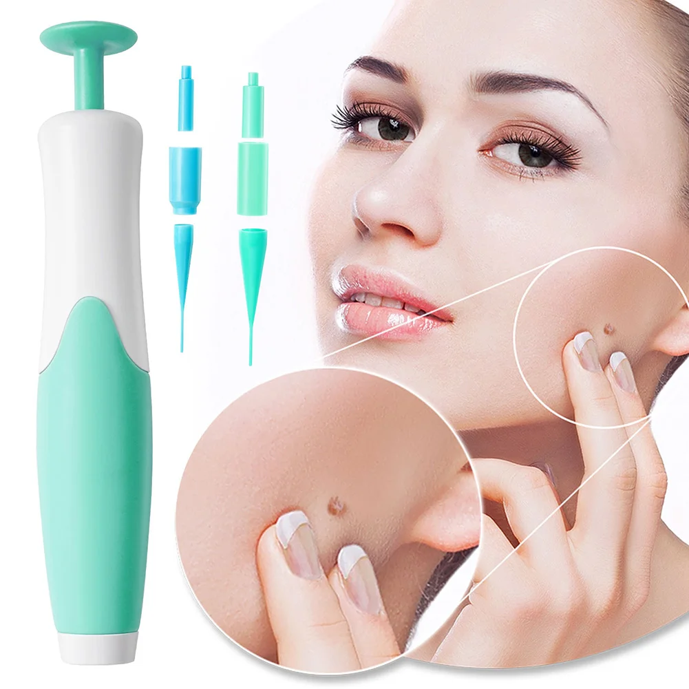 

2 IN 1 Skin Tag Removal Kit Painless Safe Mole Wart Remover With Cleansing Swabs Auto Skin Tag Remover Tool Beauty Tool Home Use