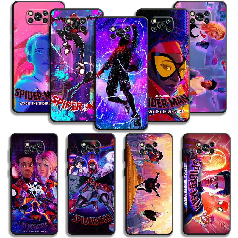 Чехол Spider Man Across The Spider Verse 2 для Xiaomi POCO X3 NFC X4Pro X5 M3 F5 Pro F1 для Mi 11 12 Lite 13 10T 11T 12X 9 9T