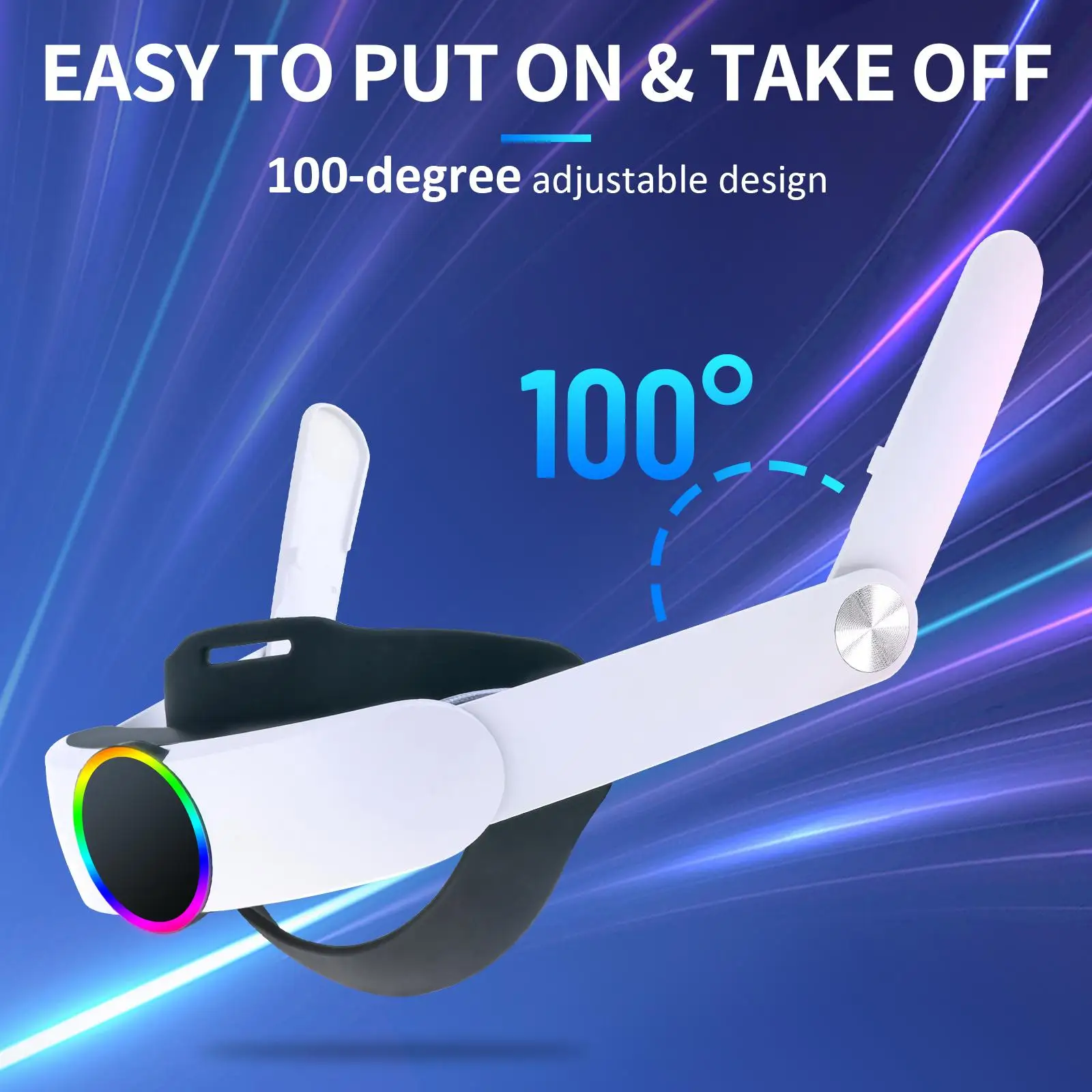 

Comfort Head Strap Extend 8 Hrs of Playtime 10000mAh Battery Pack Head Band Replacement Head Cushion for Quest 2 Children Adults