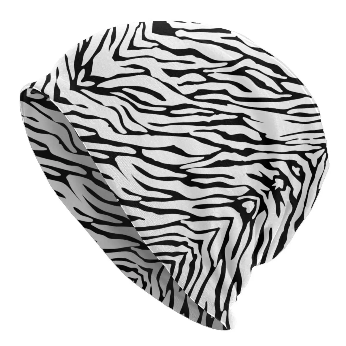 

Bonnet Knitting Hat Men Women Zebra Skin White Leopard Street Beanies Caps Adult Stripes Leather Texture Beanie Hats Ski Cap