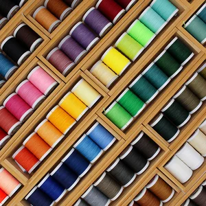 0.35-0.8mm Round Waxed Thread Polyester Cord Wax Coated Strings for Braided Bracelets DIY Accessories or Leather Craft Sewing