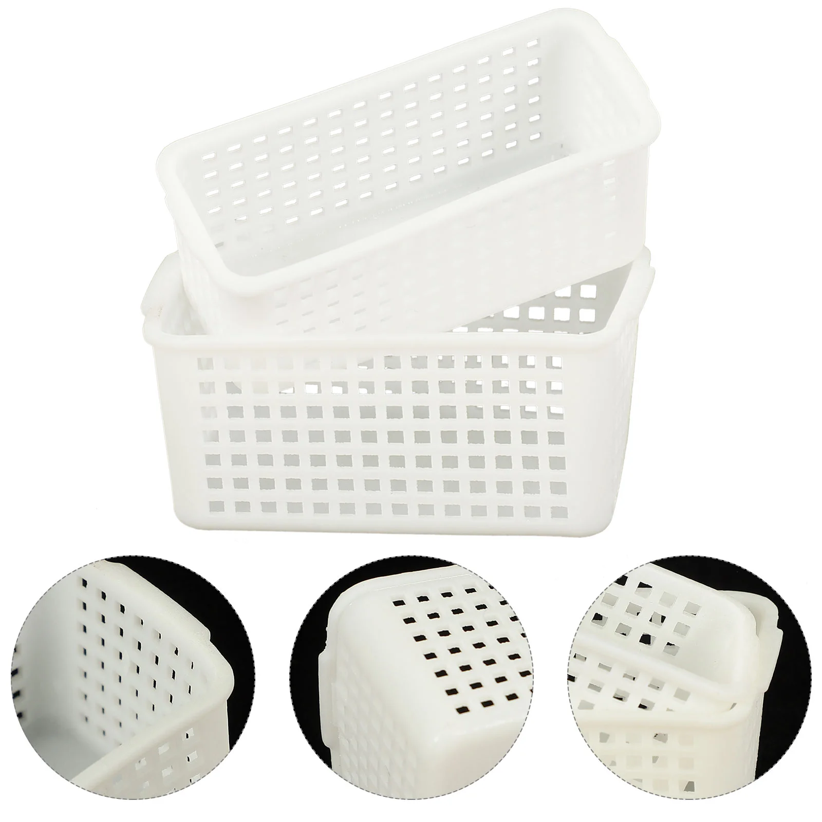 

2 Pcs House Storage Basket Decorations Home Mini Furniture Light Plastic Decoración