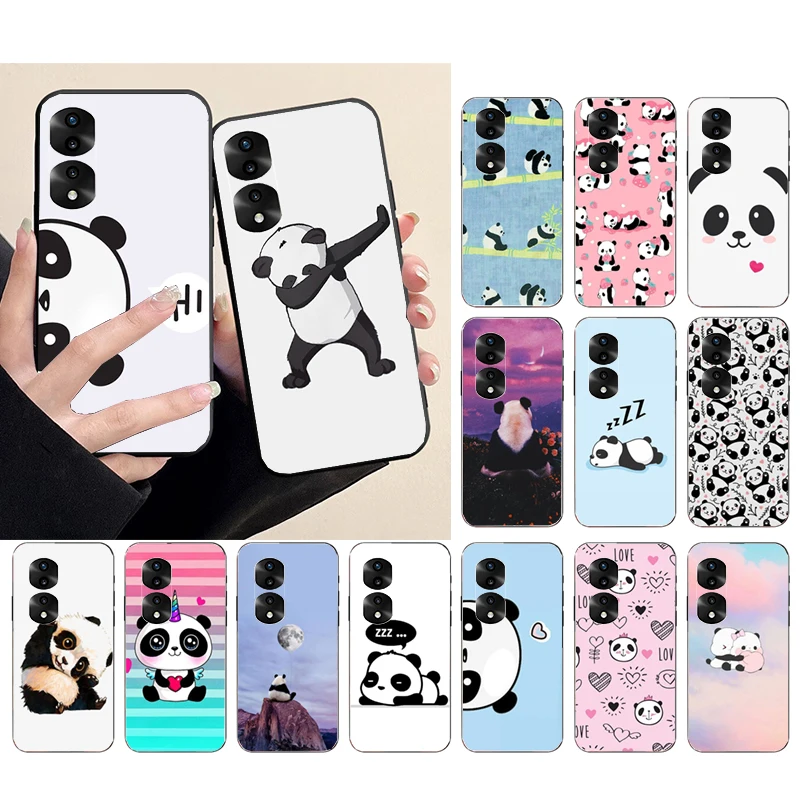

Cartoon Panda Phone Case for Huawei Honor X9 X8 X7 X6 70 50 60 Pro 10X 20 Lite 8A 8S 8X 9X 9A 9S 10i Funda