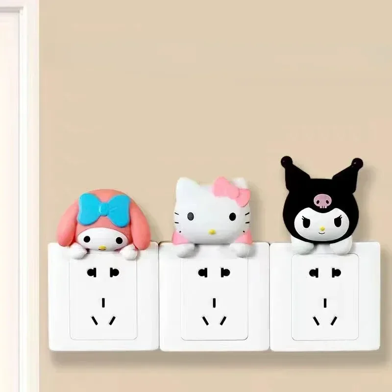 Sanria Kawaii наклейка на переключатель аниме Hello Kitty Kuromi Melody креативная 3D настенная