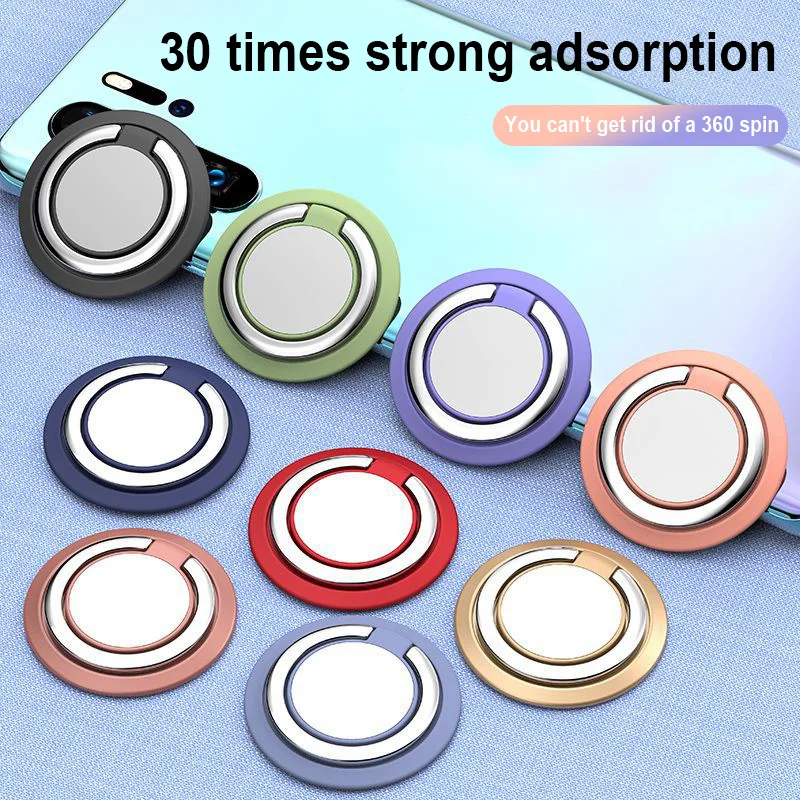 Универсальный держатель-подставка UIGO с кольцом на палец для iPhone 13, 14, автомобильная магнитная подставка с поворотом на 360 градусов, наклейка на заднюю панель телефона