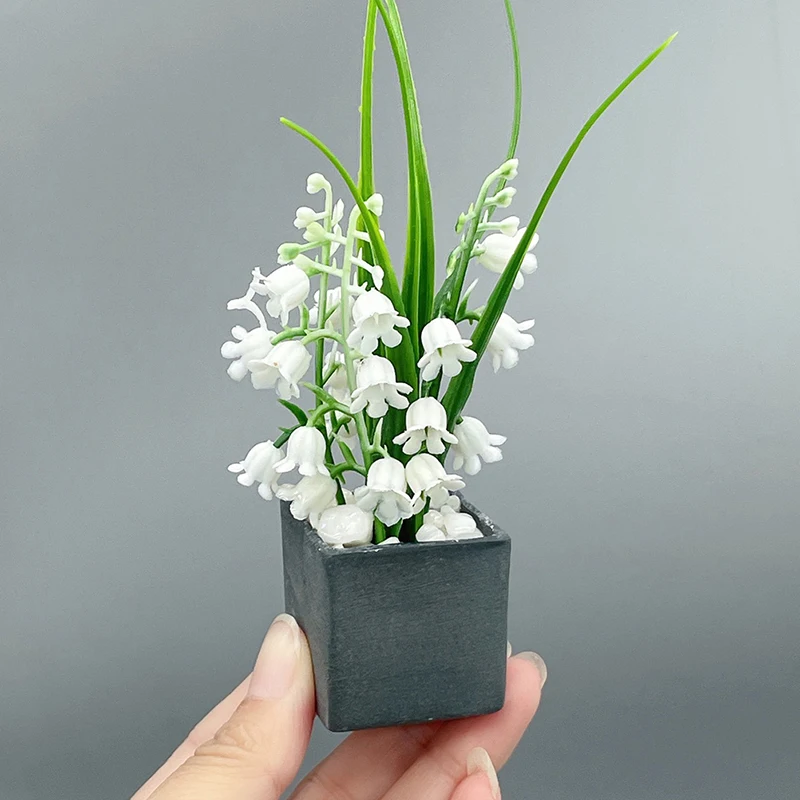 

Имитация растений в масштабе 1:12, модель орхидеи, домашний декор, миниатюрный кукольный домик, цветок в горшке, зеленое растение в горшке