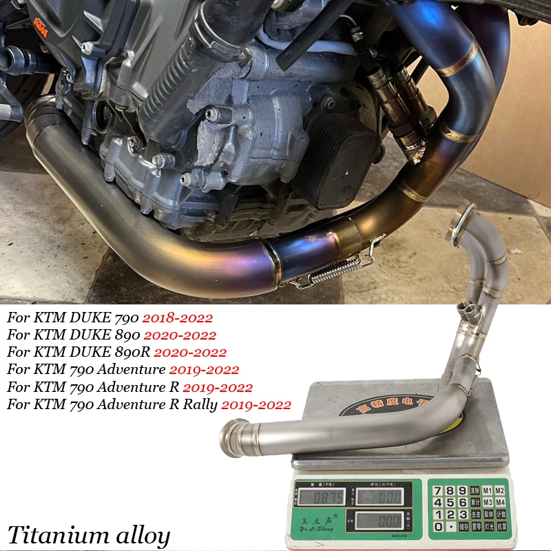 

Слипоны для KTM DUKE 790 890 ADVENTURE R Rally 2018- 2022 мотоциклетная выхлопная модификация системы сброса глушитель Передняя звеньевая труба
