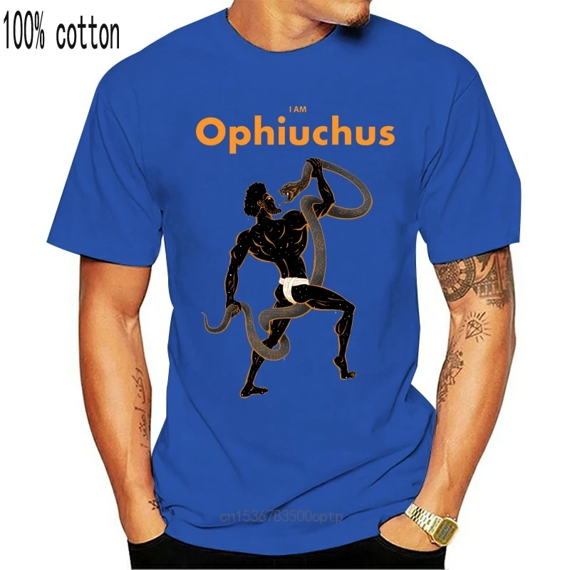 Футболка I Am Ophiuchus мужская с принтом уникальная тенниска из 100% хлопка черный топ в