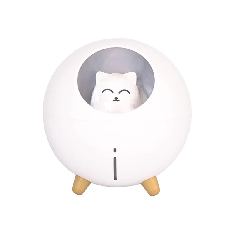 

Lovely Pet Air Humidifier 220Ml Planet Cat Ultrasonic Cool Mist Aroma Air Oil Diffuser Romantic Color LED Lamp