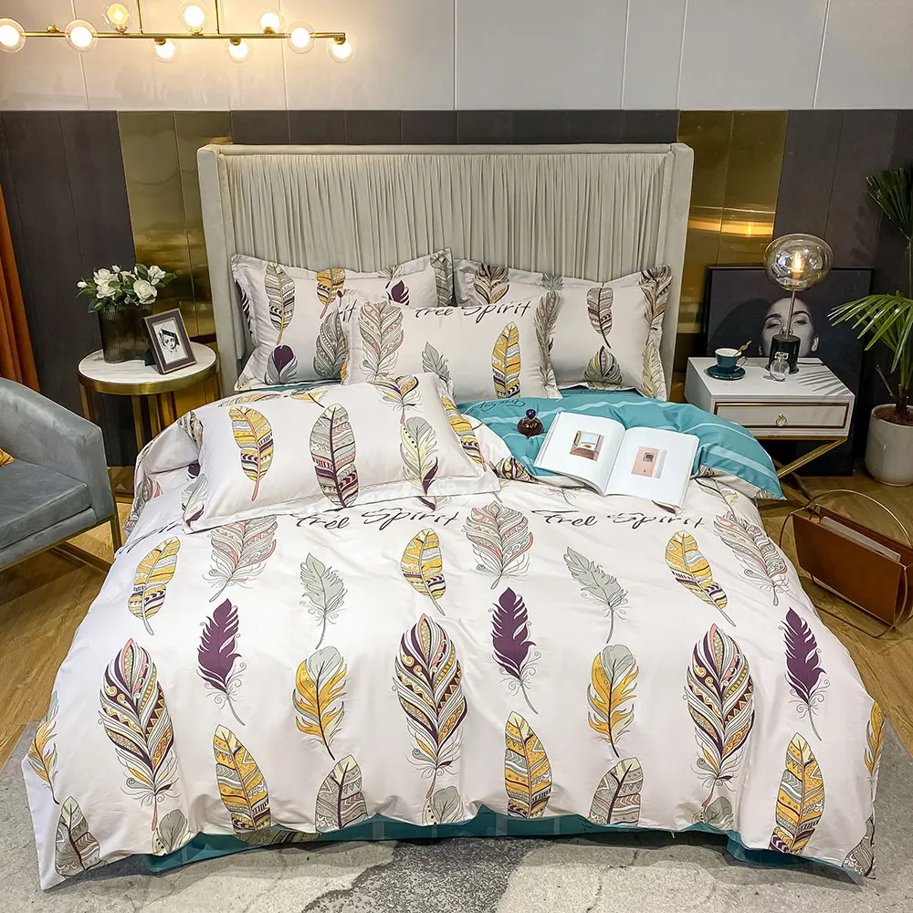 

Svetanya Cotton Bedlinens Print Single Queen King Size Bedding Set Duvet Cover Sheet Pillowcases