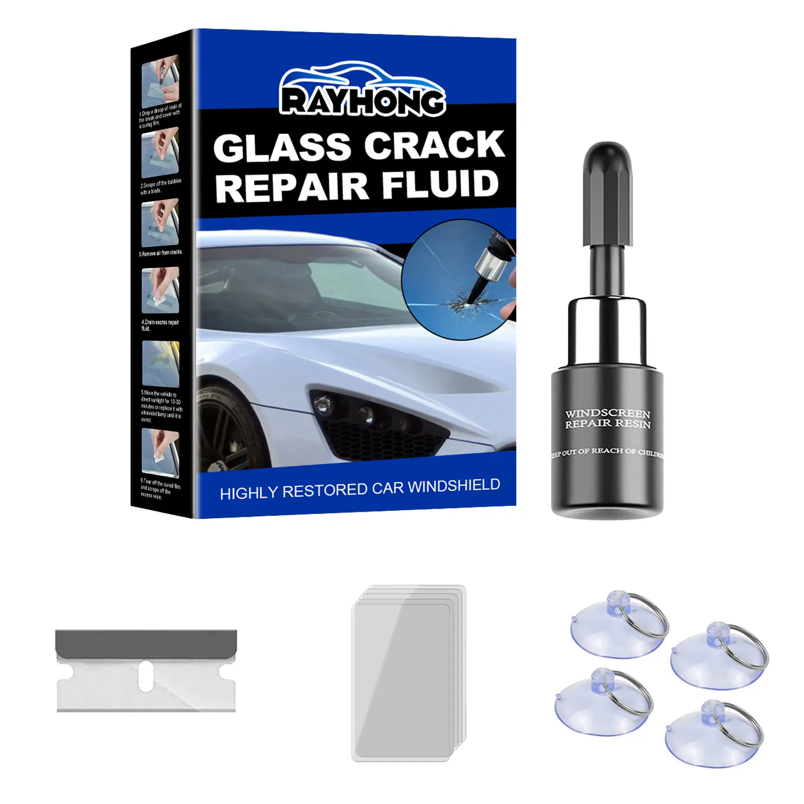 

Car Windshield Glass Repair Kit Car Glass Crack Repair Liquid DIY Auto Window Repair Tool Scratch Crack Restore Tool