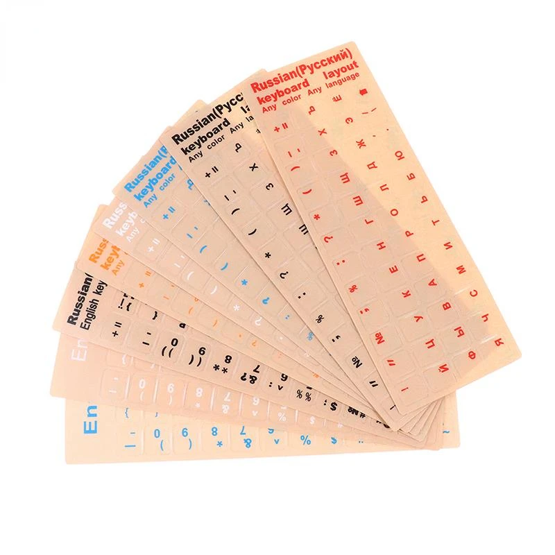 

Матовая накладка на клавиатуру для компьютера, наклейка на ноутбук на английском, русском, иврите