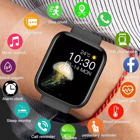 Смарт-часы электронные для фитнеса, с цветным экраном