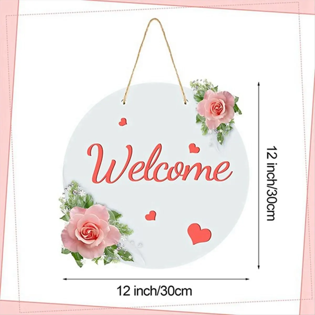 Фото ABNP 4 шт. сублимационная дверная вешалка уличная подвесная вертикальная вывеска круглая подвесная вывеска персонализированная настенная вывеска «сделай сам» №3